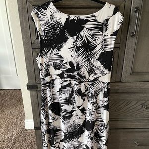 Dressbarn flattering black and white dress! ❤️